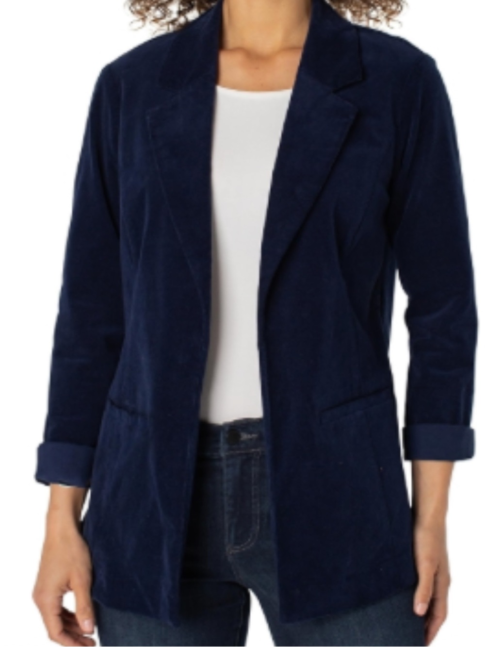 Liverpool Navy Open-Front Blazer